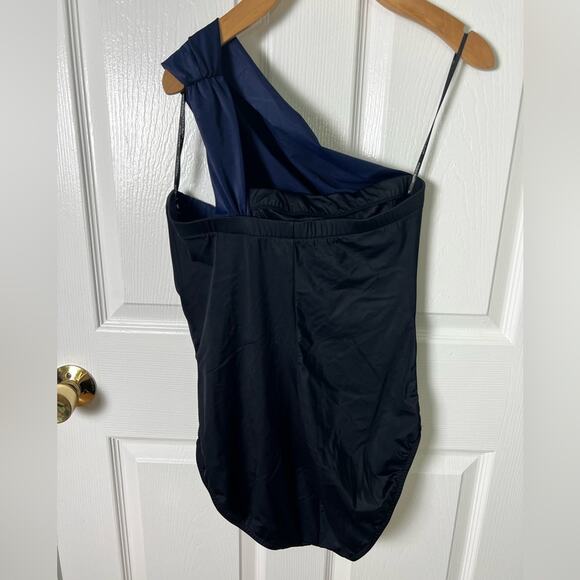 Magicsuit Colorblock Navy Black Slim Goddess Underwire One-Piece 10 - Picture 5 of 8